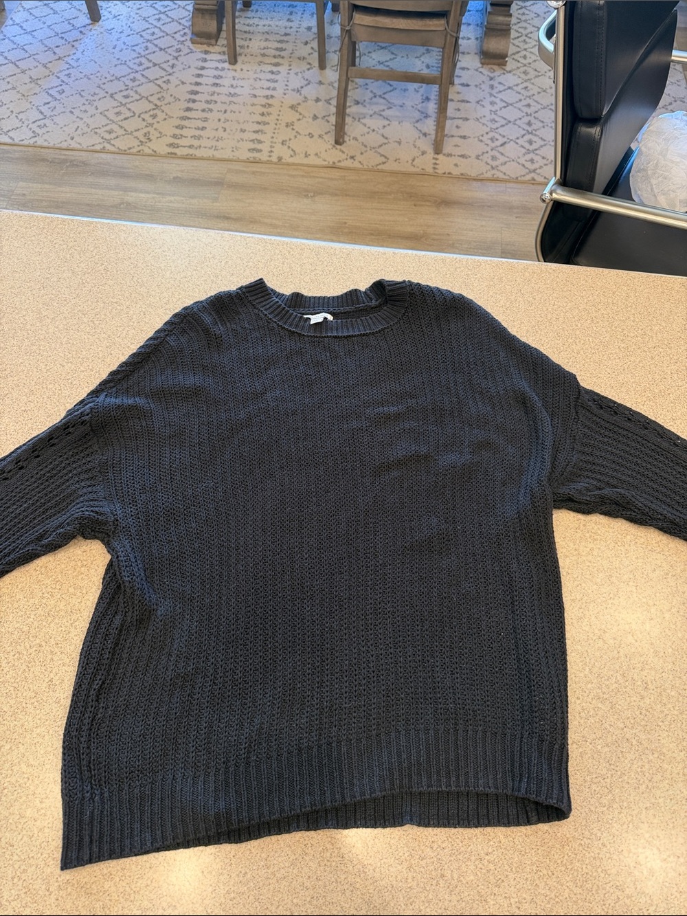 American Eagle Black Crewneck Knit Sweater women’s XL